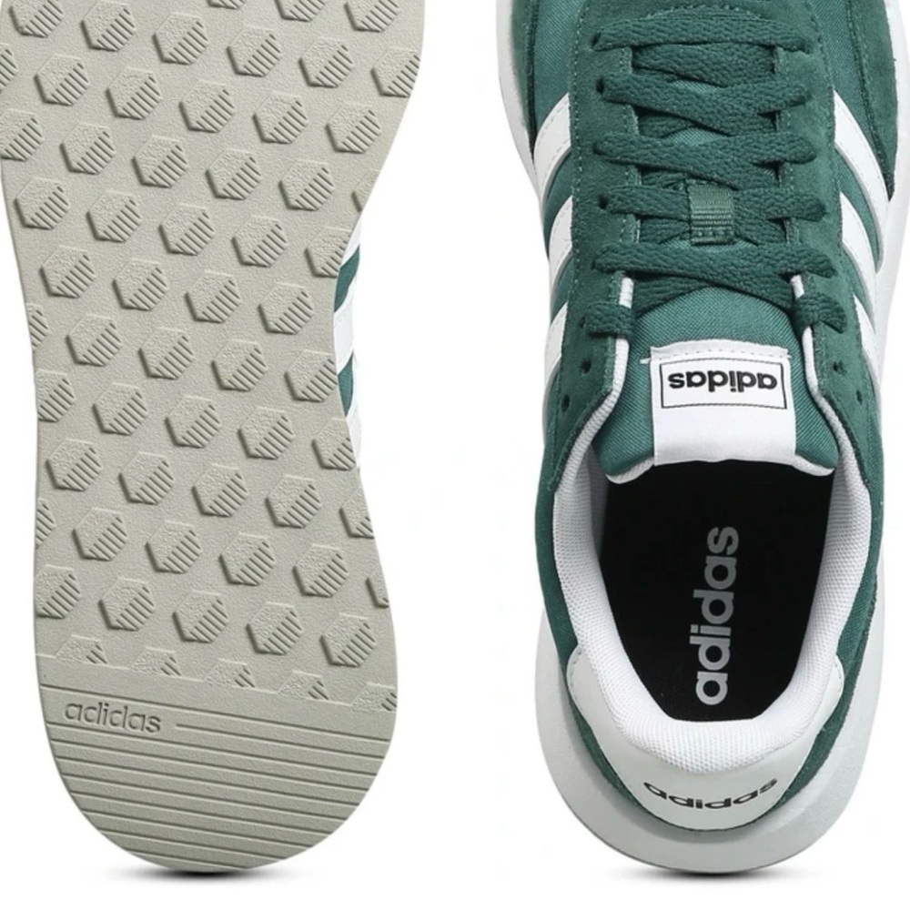 Adidas Run 60s 2.0 Men’s 11.5 Green White Sneakers NIB Box Damage NEW - Picture 6 of 9